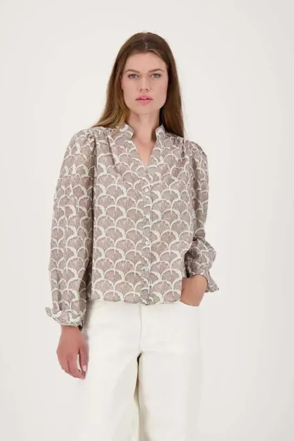 New blouse lange mouw met print bloem multi colour Blouses
