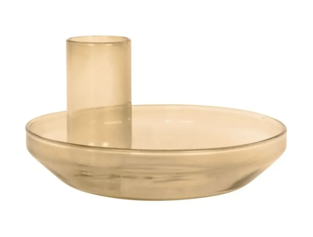 Fashion Candle Holder Tub Sand brown D, 10,5cm, H, 5cm Kaarsen & Kandelaars