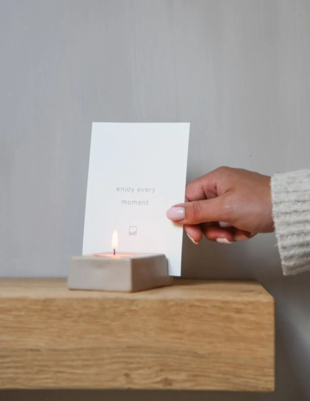 Sale Card Holder Set Cindy - enjoy every moment Kaarsen & Kandelaars | Cadeau