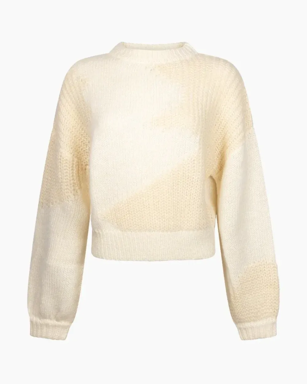 Best Cassy knitted pull l/sEgg White Truien & Sweaters