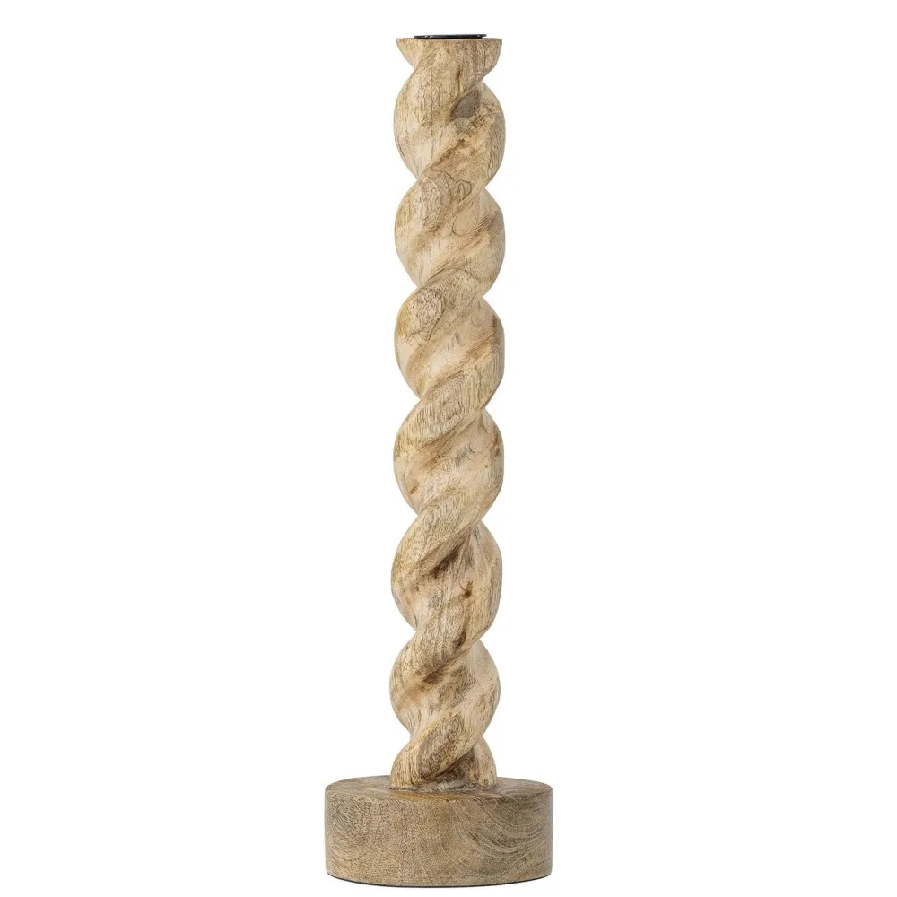 Hot Enrica Candle Holder, Nature, Mango L10xH36xW10 cm Kaarsen & Kandelaars | Cadeau