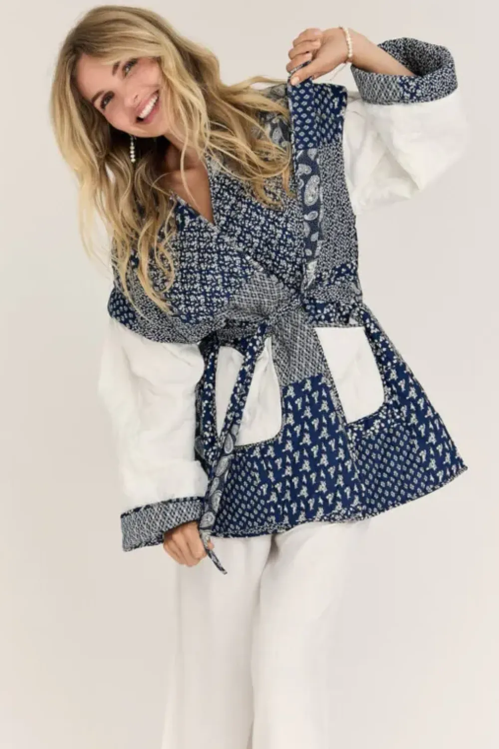 Outlet Katie patch jacket687 Navy/white Jassen & Jacks