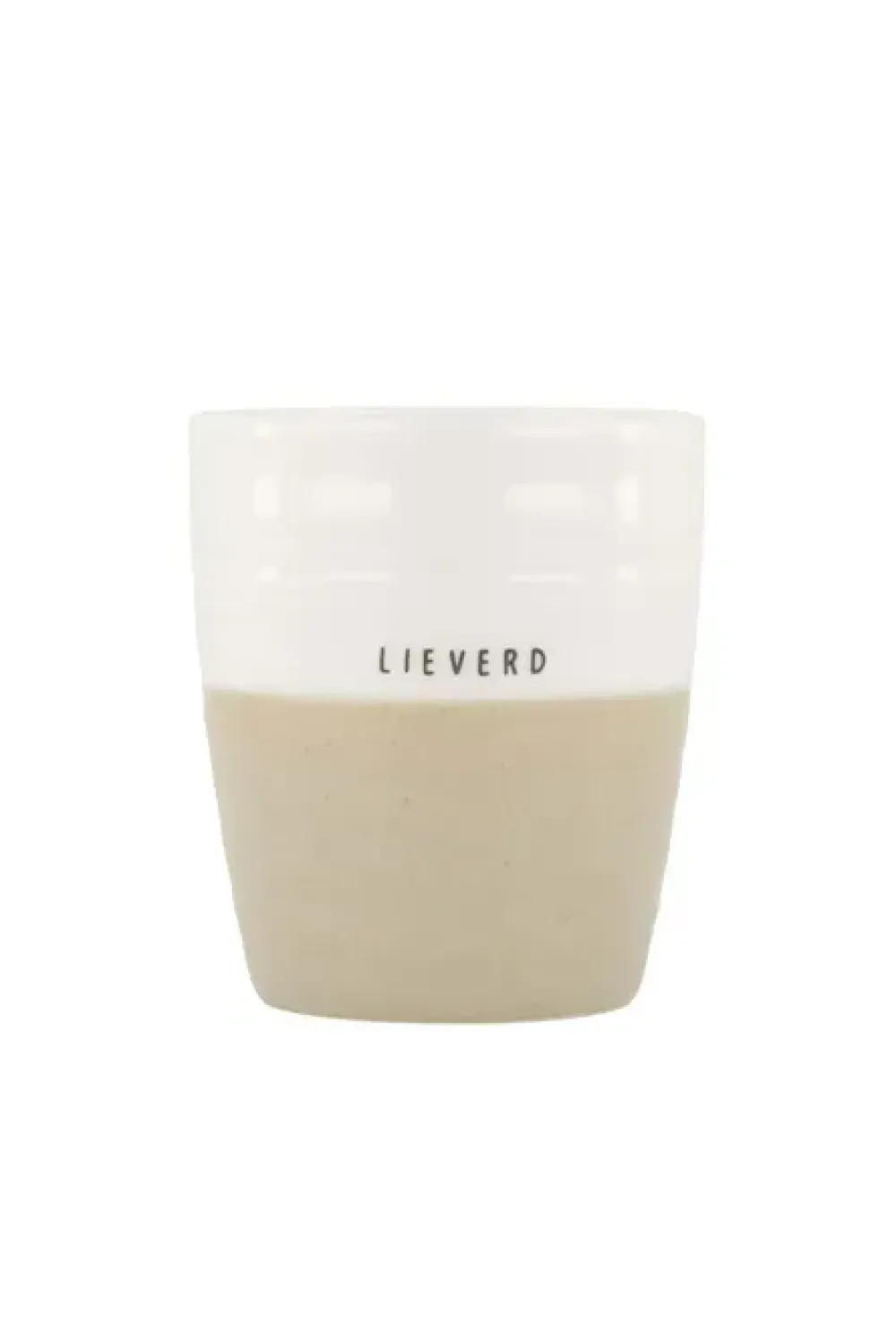 Discount koffiemok lieverd wit/zand Keuken & Tafelen | Cadeau