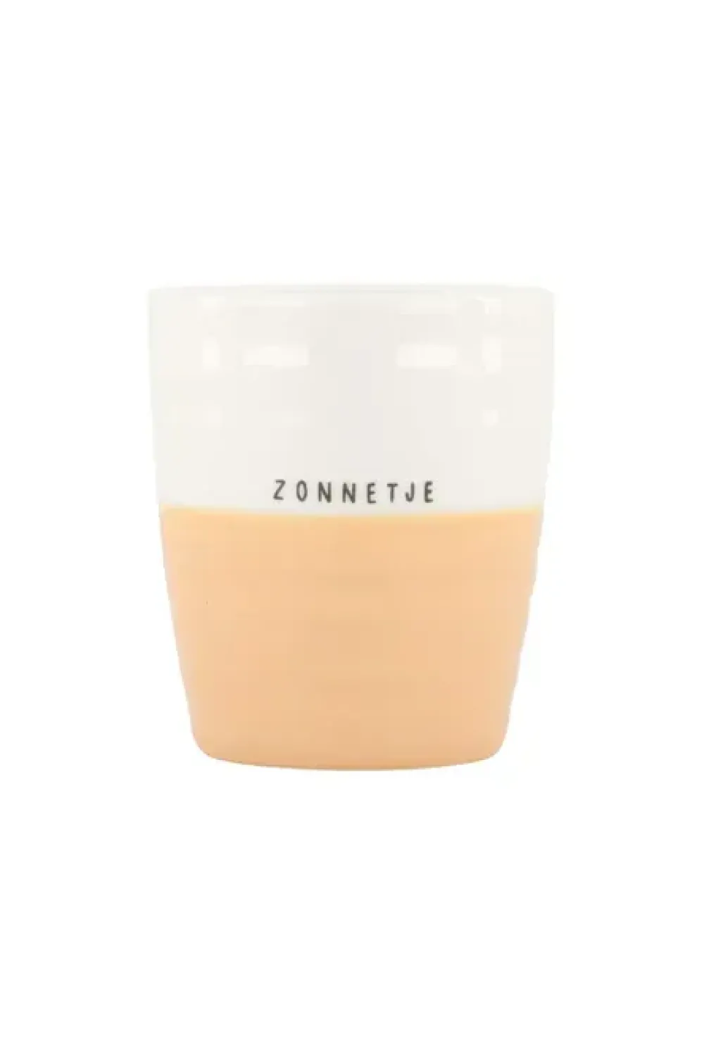 Outlet koffiemok zonnetje wit/perzik Keuken & Tafelen | Cadeau