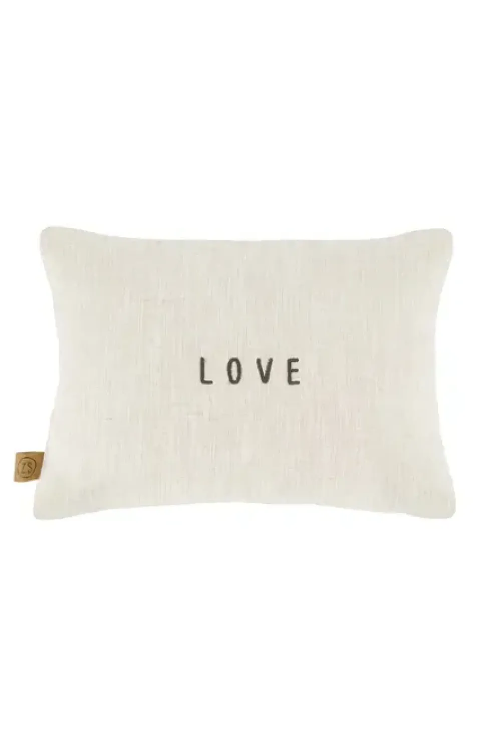 Fashion Kussen bloemenpatroon love 35x25cm antracietgrijs/zand Kussens & Plaids | Cadeau