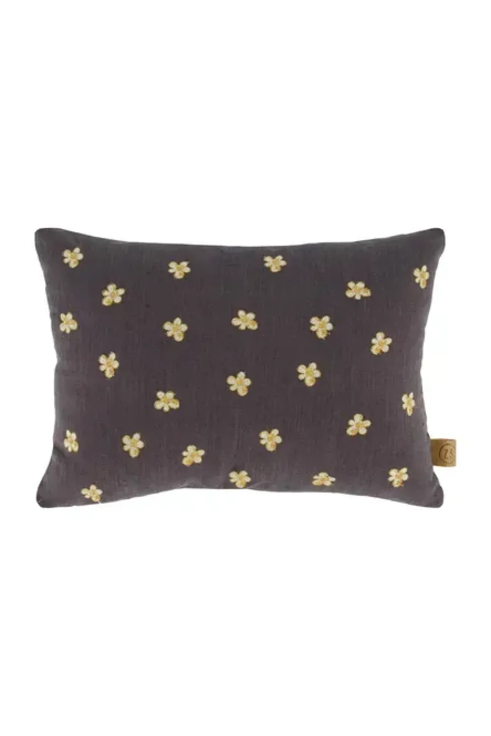 Fashion Kussen bloemenpatroon love 35x25cm antracietgrijs/zand Kussens & Plaids | Cadeau