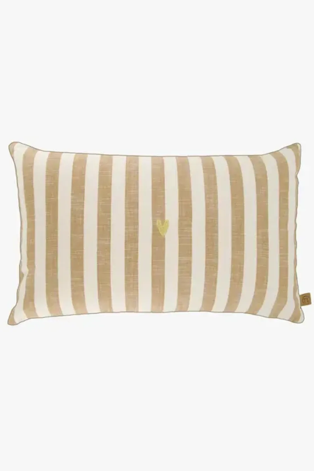 Clearance kussen hartje streep 60x35cm zand / camel Kussens & Plaids | Cadeau