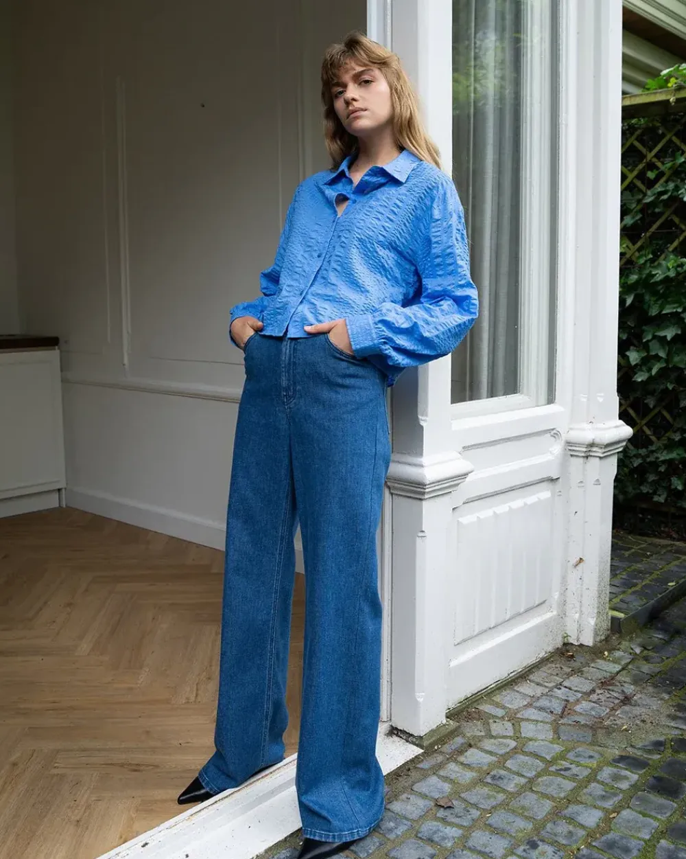 Outlet Moore denimMid blue denim Jeans