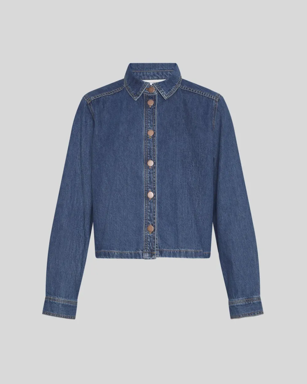 Hot MSCHAdalyn Elena shirt - MID BLUE WASH Blouses