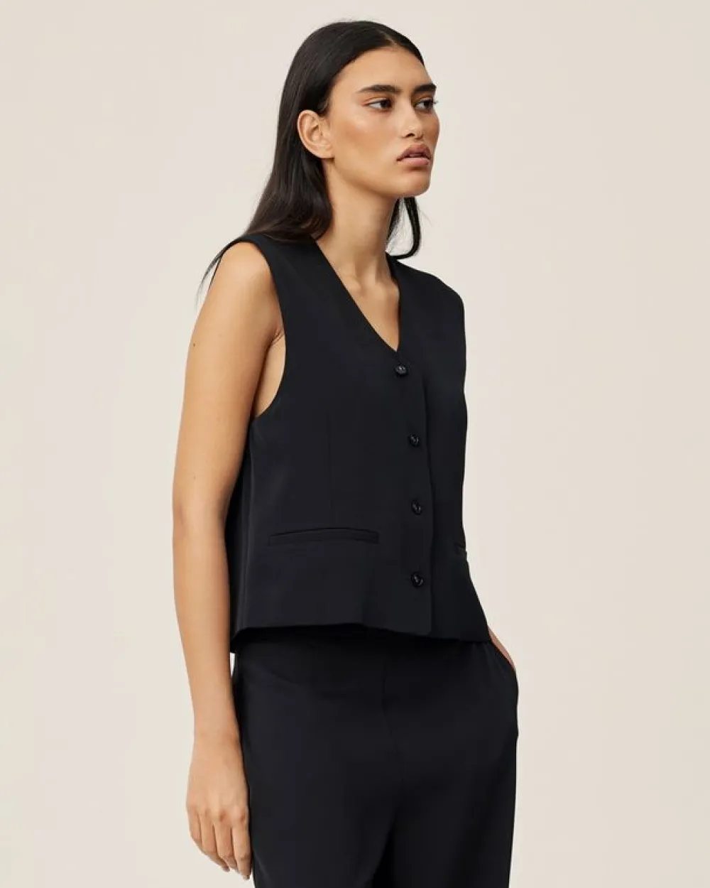 Clearance MSCHNichelle WaistcoatBlack Blazers & Gilets