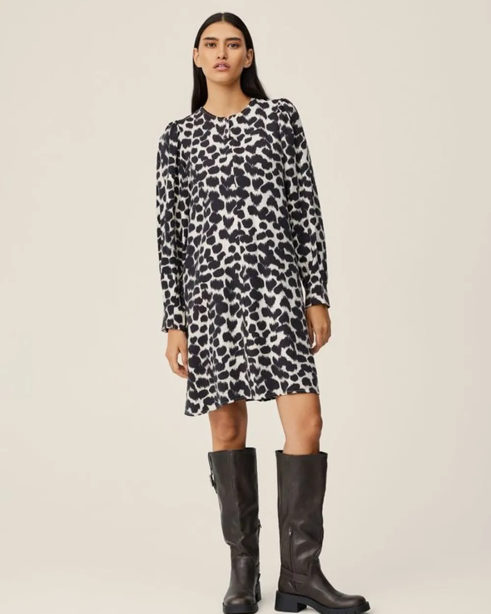 Clearance MSCHOttelie Karalynn Dress AOPOatmeal Animal Jurken