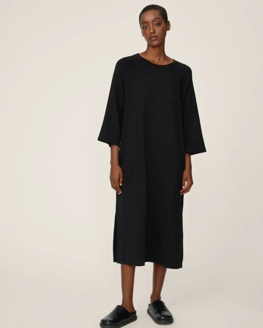 Fashion MSCHPetua Ima Q 3/4 Sweat DressBLACK Jurken