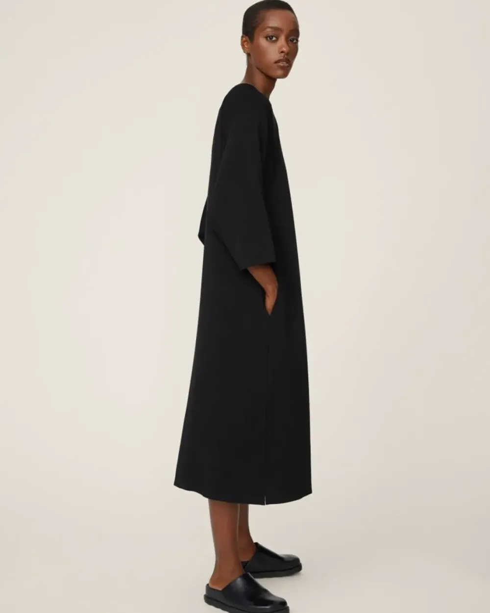 Fashion MSCHPetua Ima Q 3/4 Sweat DressBLACK Jurken