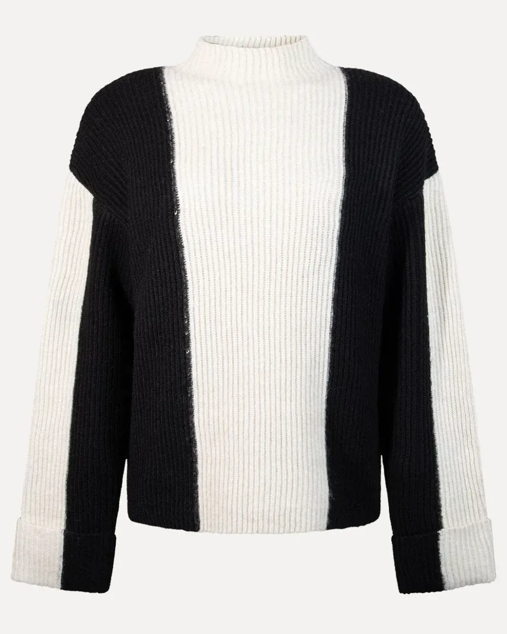 Online Noel knitted pull l/sBlack parchment stripe Truien & Sweaters