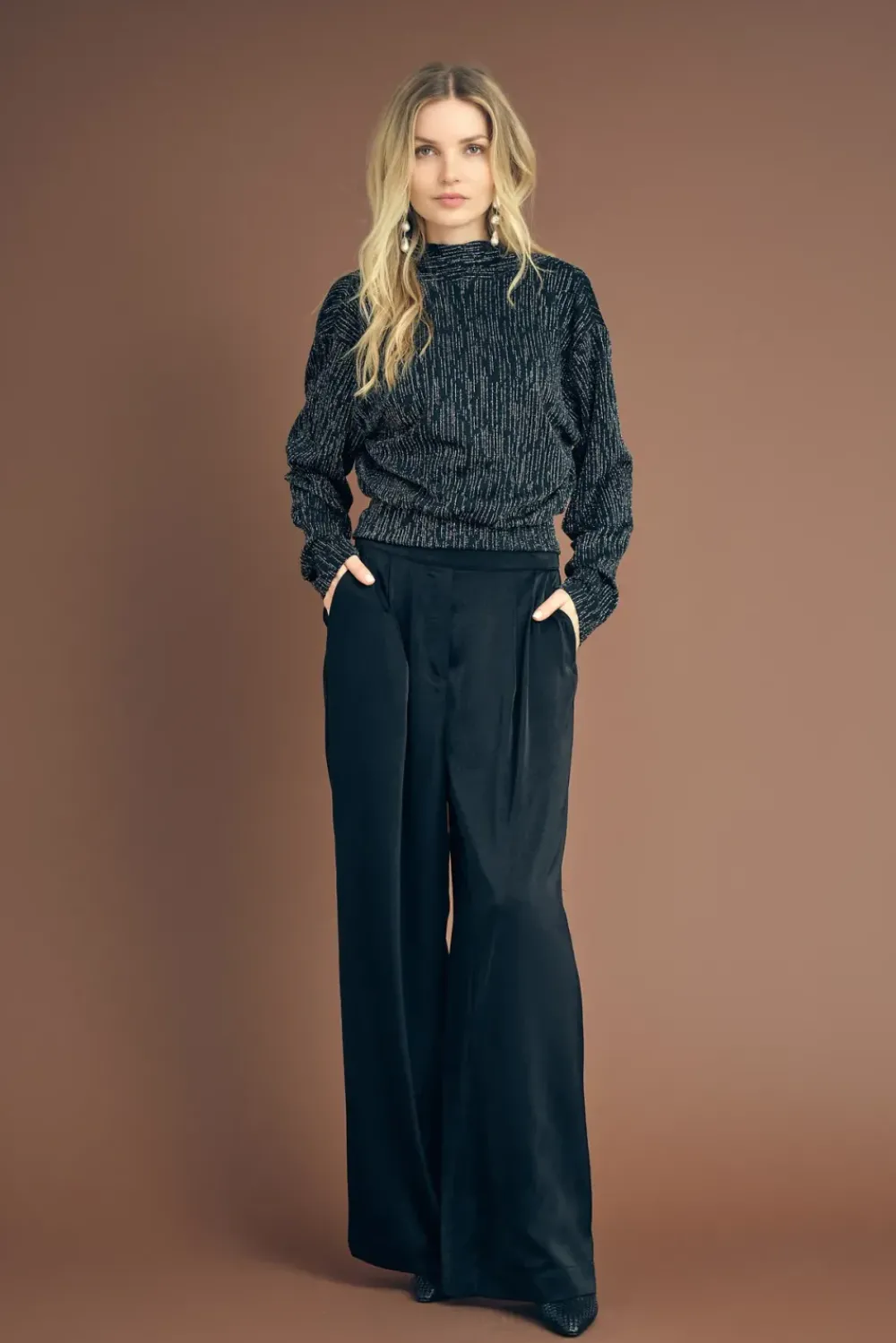 Outlet Octavia blouse - black silver Shirts & Tops
