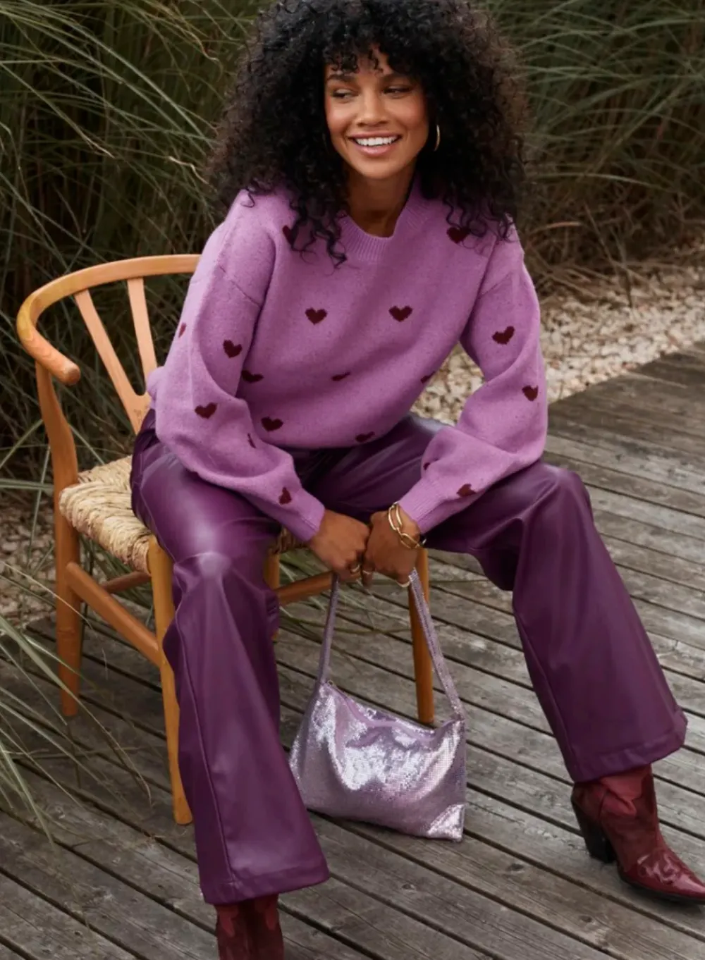 Online Pants MarleeAubergine Broeken