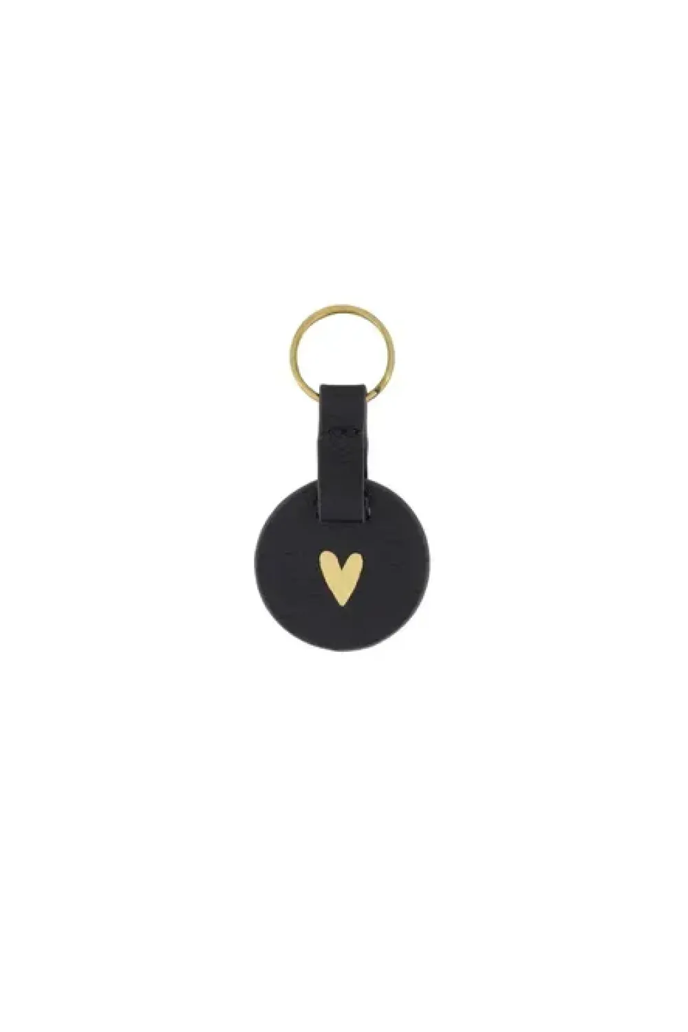 Sale Ronde sleutelhanger hartje zwart Cadeau