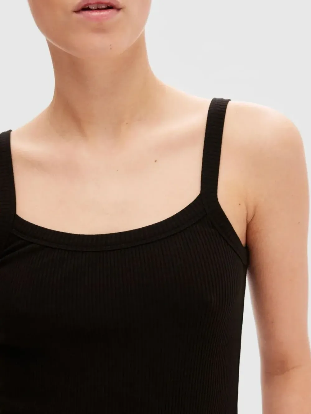 Sale SLFCELICA ANNA STRAP TANK TOP NOOSBlack Shirts & Tops