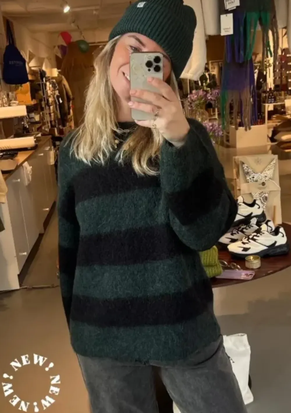 Hot SLFGABELLA LS KNIT O-NECK CAMPScarab BLACK Truien & Sweaters