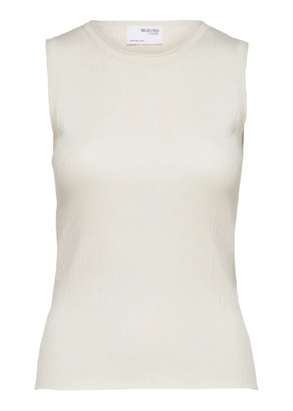 Outlet # SLFLYDIA SL O-NECK KNIT TOP NOOS Birch MELANGE Shirts & Tops