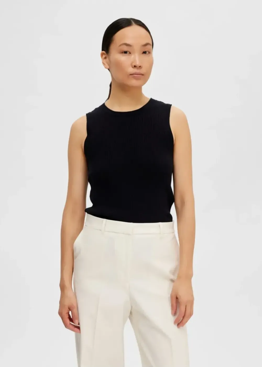 Best # SLFLYDIA SL O-NECK KNIT TOP NOOS Black Shirts & Tops
