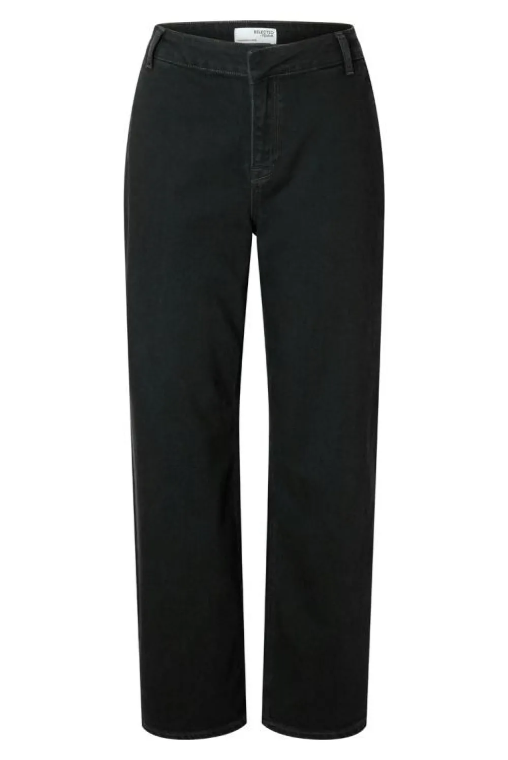 Fashion SLFMELLIE MW WIDE JEANSBlack Denim Jeans