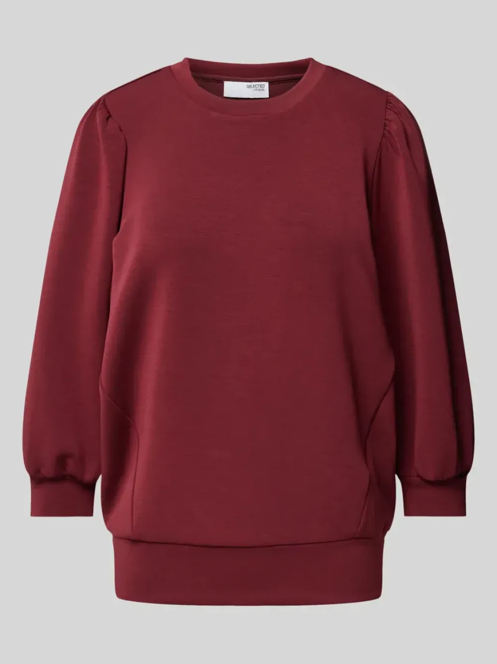 Sale SLFTENNY 3/4 SWEAT TOP NOOS Zinfandel Shirts & Tops