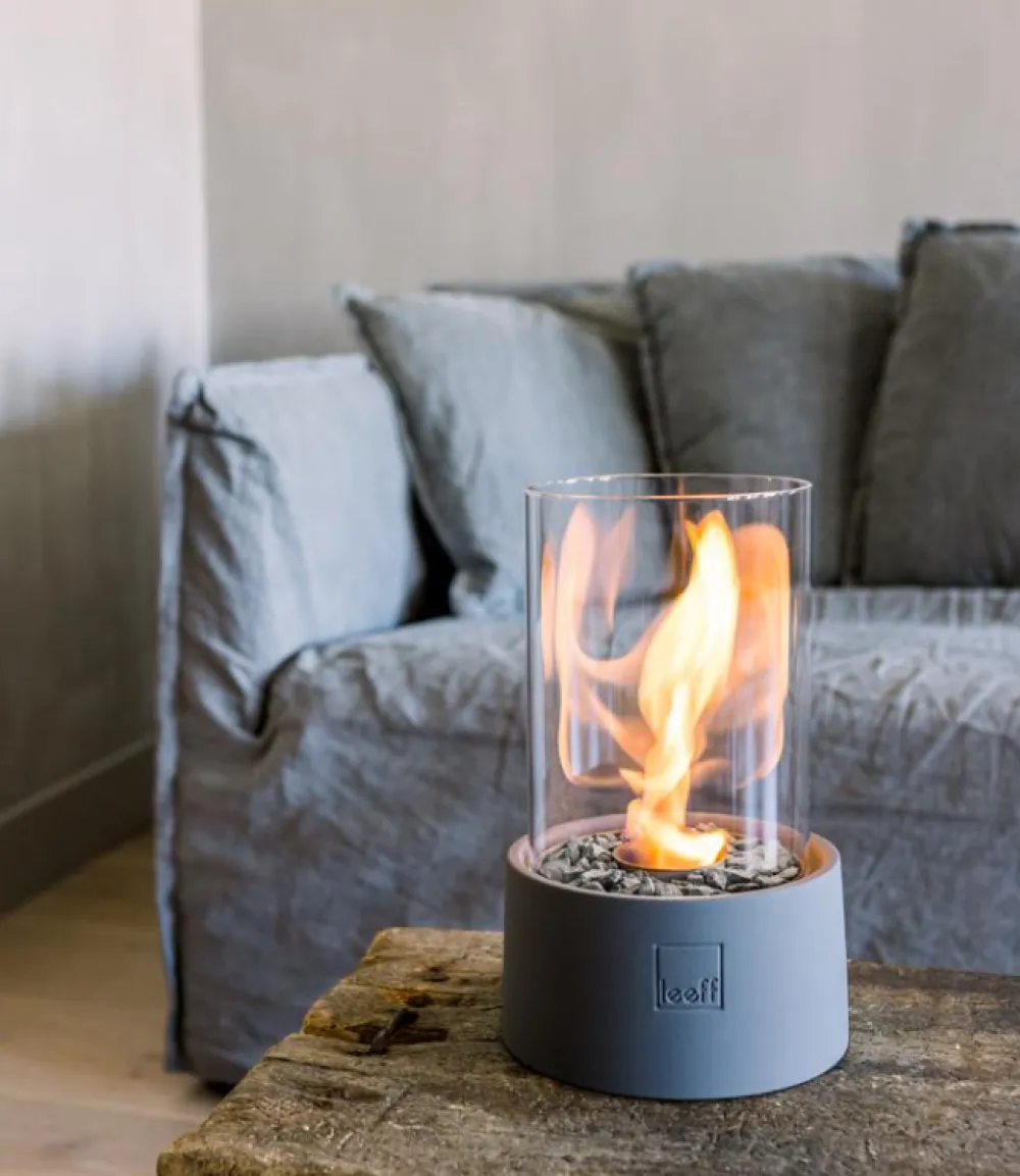 Hot Stone fire - grey - tafelhaard Woonaccessoires | Kaarsen & Kandelaars