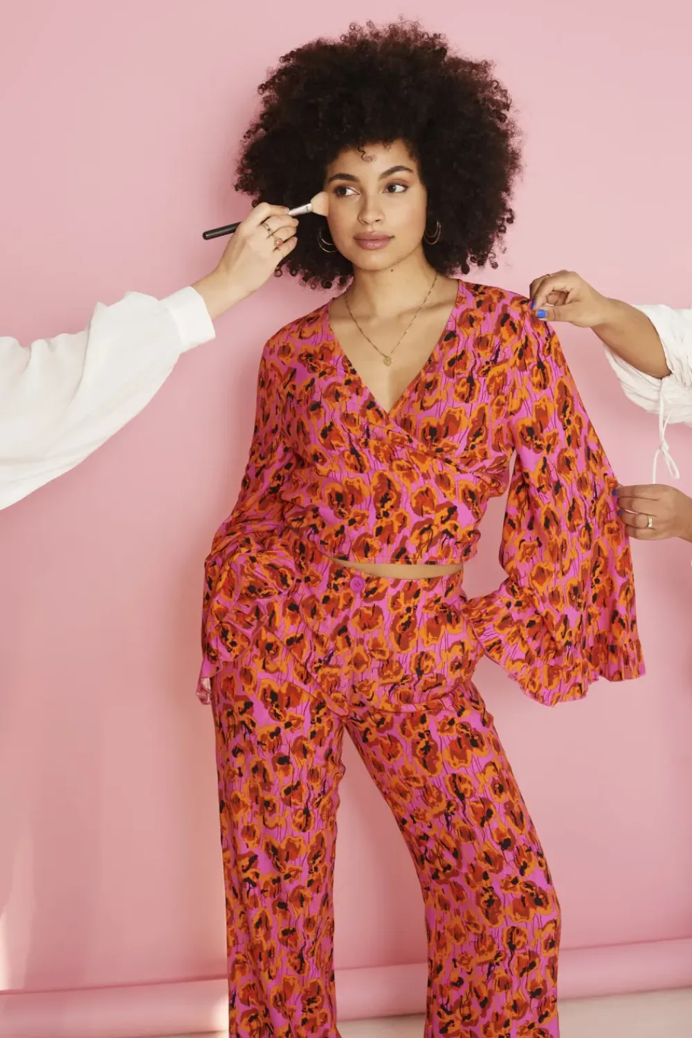 Clearance Top StacyPurple flower Shirts & Tops