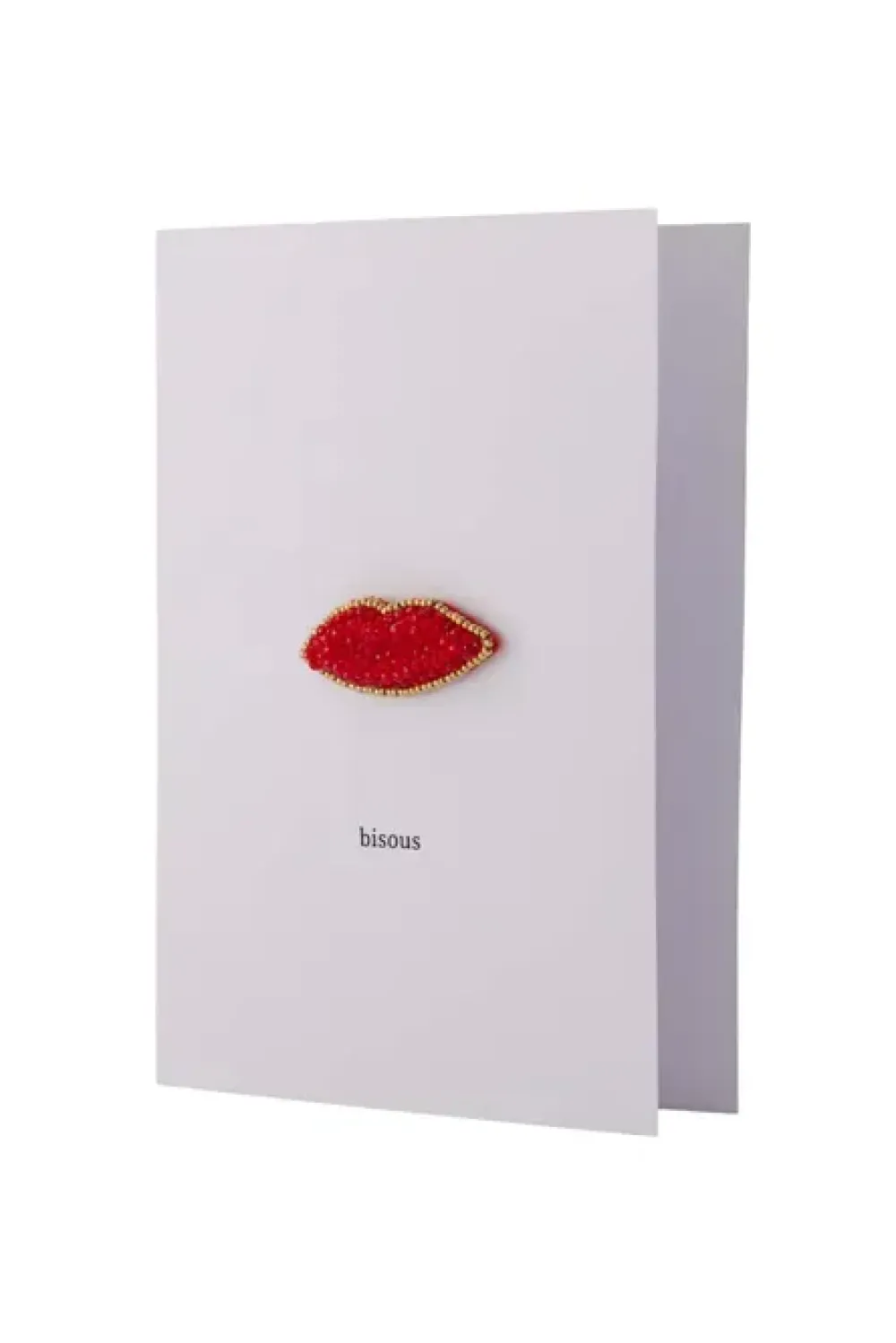Hot wenskaart kusje broche wit/rood Boeken & Stationary | Cadeau