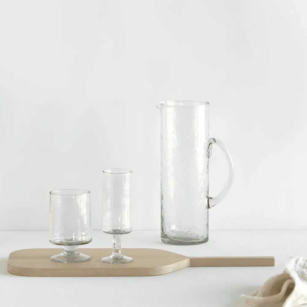 Fashion Wine glass hammered transparent Keuken & Tafelen